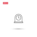 Desk clock vector isolated 5