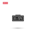 Desk clock vector isolated 3