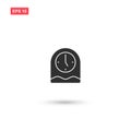 Desk clock vector isolated 10