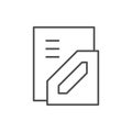 Desk file holder line icon