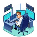 Desk With Financial Charts And Analytics Royalty Free Stock Photo