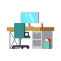 Desk Flat Illustration