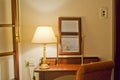 Desk in hotel room Royalty Free Stock Photo