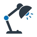 Desk lamp, desk light Vector icon which can easily modify Royalty Free Stock Photo