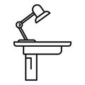 Desk lamp icon outline vector. Office sit Royalty Free Stock Photo