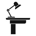 Desk lamp icon simple vector. Office sit Royalty Free Stock Photo