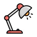 Desk lamp, desk light Vector icon which can easily modify Royalty Free Stock Photo