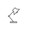 Desk lamp line icon in flat design style. Balanced-arm lamp vector illustration