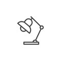 Desk lamp outline icon Royalty Free Stock Photo