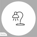 Desk lamp vector icon sign symbol Royalty Free Stock Photo