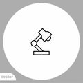 Desk lamp vector icon sign symbol Royalty Free Stock Photo