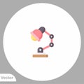 Desk lamp vector icon sign symbol Royalty Free Stock Photo