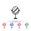 Desk mirror multi color icon. Simple glyph, flat vector of beauty salon icons for ui and ux, website or mobile application
