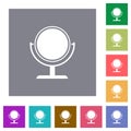 Desk mirror square flat icons Royalty Free Stock Photo