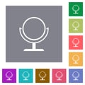 Desk mirror square flat icons Royalty Free Stock Photo