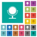 Desk mirror square flat multi colored icons