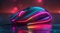 desk-mounted wireless gaming mouse with customizable buttons and sleek design, ideal for professional gamers seeking
