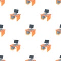 Desk pattern seamless vector