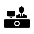 Desk, people, reception icon