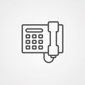 Desk phone vector icon sign symbol Royalty Free Stock Photo