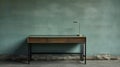 Simple Desk In Bronze Patina Editorial Style Photograph