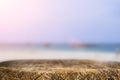 Desk space on beach side and sunny day Royalty Free Stock Photo