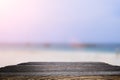 Desk space on beach side and sunny day Royalty Free Stock Photo