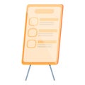 Desk task schedule icon, cartoon style