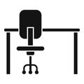 Desk workspace icon simple vector. Office sit Royalty Free Stock Photo
