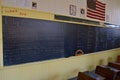 Desks of a one room schoolhouse