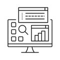 desktop applications line icon vector illustration