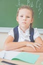 Desktop background of student sitting at desk for classwork Royalty Free Stock Photo