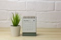 Desktop calendar for December 2021.Calendar for planning for the month Royalty Free Stock Photo