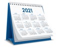 Desktop calendar 2021 illustration