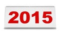 Desktop calendar with 2015 year isolated on white Royalty Free Stock Photo