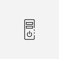Desktop case vector icon sign symbol Royalty Free Stock Photo