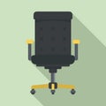 Desktop chair icon, flat style