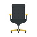 Desktop chair icon, flat style