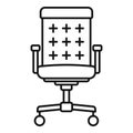 Desktop chair icon, outline style