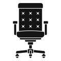 Desktop chair icon, simple style