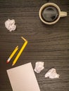 Desktop, Coffee Cup, Broken Pencil Royalty Free Stock Photo