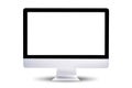 Computer display with blank white screen isolated on white background. Royalty Free Stock Photo