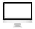 Desktop computer with blank screen isolated on white background, Clipping path. Royalty Free Stock Photo