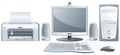 Desktop computer configuration Royalty Free Stock Photo