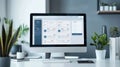 The modern office workspace.AI generated image Royalty Free Stock Photo