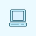 desktop computer field outline icon. Element of 2 color simple icon. Thin line icon for website design and development, app Royalty Free Stock Photo