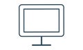 Desktop computer icon. Computer screen symbol. Royalty Free Stock Photo