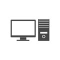 Desktop computer icon, Home desktop computer personal Royalty Free Stock Photo