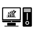 Desktop computer icon image Royalty Free Stock Photo