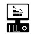 Desktop computer icon image Royalty Free Stock Photo